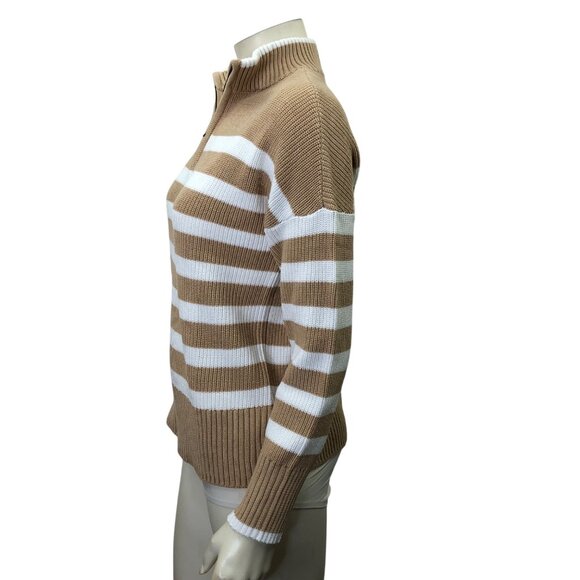 Lands' End Women's Quarter Zip Cotton Sweater Sm NWT‎ - Picture 5 of 7